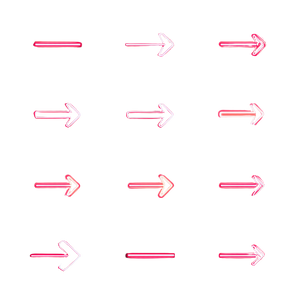 Neon Navigation Arrows Vinyl Car Decal Sticker – Waterproof & UV-Resistant 3.4133333333333336"