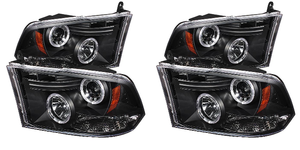 2x Improve Visibility with Spyder Automotive Halogen Projector Beam Headlight Assembly | Set of 2