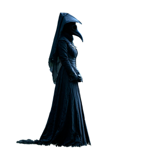 Veiled Plague Doctor Vinyl Car Decal Sticker – Waterproof & UV-Resistant 3.4133333333333336"