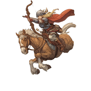 Valkyrie Archer On Horse Vinyl Car Decal Sticker – Waterproof & UV-Resistant 3.4133333333333336"