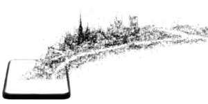 City Map On Phone Vinyl Car Decal Sticker – Waterproof & UV-Resistant 5.12"