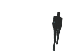 Glitching Silhouette Emerges Vinyl Car Decal Sticker – Waterproof & UV-Resistant 3.0933333333333333"