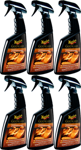 6x Meguiars Gold Class Leather Conditioner | Clean, Condition & Protect with Aloe Vera | UV Guard 16oz Spray