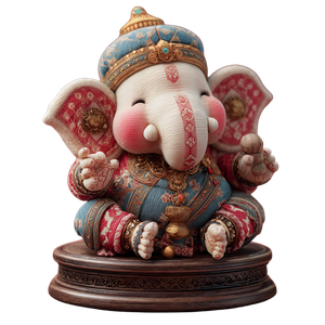 Cute Ganesha Idol Vinyl Car Decal Sticker – Waterproof & UV-Resistant 6.826666666666667"