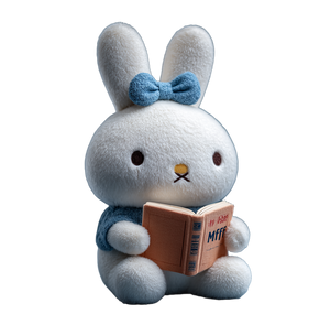 Miffy Reading Book Vinyl Car Decal Sticker – Waterproof & UV-Resistant 3.4133333333333336"