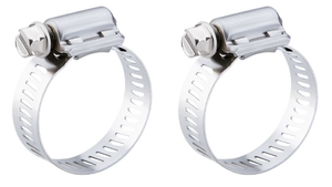 2x Power Seal Hose Clamp | 11/16 - 1-1/4 Inch | 301 Stainless Steel | General Purpose Clamps
