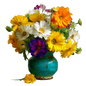 Van Gogh Flowers V2 Vinyl Car Decal Sticker – Waterproof & UV-Resistant 3.4133333333333336"