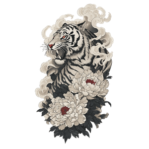 Japanese Tiger Tattoo V17 Vinyl Car Decal Sticker – Waterproof & UV-Resistant 6.826666666666667"