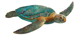 Mosaic Sea Turtle Vinyl Car Decal Sticker – Waterproof & UV-Resistant 5.12"