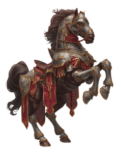 Armored Fantasy Warhorse Vinyl Car Decal Sticker – Waterproof & UV-Resistant 4.1066666666666665"