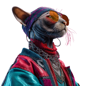 Fashion Cat Portrait V2 Vinyl Car Decal Sticker – Waterproof & UV-Resistant 6.826666666666667"