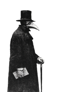 Plague Doctor Sketch V2 Vinyl Car Decal Sticker – Waterproof & UV-Resistant 8.746666666666666"