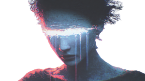 Glitched Evaporating Portrait Vinyl Car Decal Sticker – Waterproof & UV-Resistant 2.72"