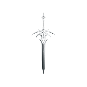 White Sword Icon Vinyl Car Decal Sticker – Waterproof & UV-Resistant 3.4133333333333336"