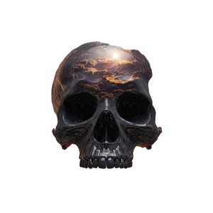 Obsidian Sun Skull Vinyl Car Decal Sticker – Waterproof & UV-Resistant 6.826666666666667"