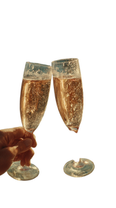 Champagne Toast Hands V3 Vinyl Car Decal Sticker – Waterproof & UV-Resistant 9.706666666666667"