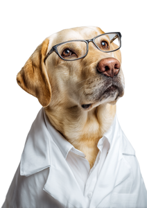 Labrador Scientist Dog Vinyl Car Decal Sticker – Waterproof & UV-Resistant 8.746666666666666"