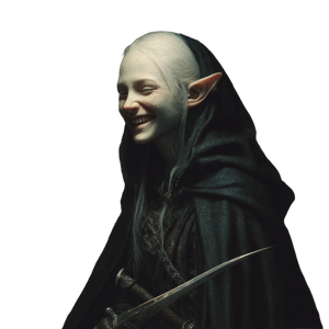 Androgynous Elf Warrior Vinyl Car Decal Sticker – Waterproof & UV-Resistant 3.4133333333333336"