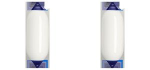 2x Polyform Commercial Grade Boat Fender | F-7 White Cylinder for 50-60ft Boat | Twin-Eye Design, PVC, Reinforced Ropeholds