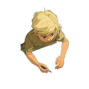 Cartoon Boy Coloring Vinyl Car Decal Sticker – Waterproof & UV-Resistant 3.4133333333333336"
