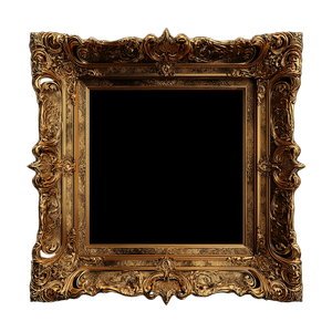 Ornate Gold Frame V24 Vinyl Car Decal Sticker – Waterproof & UV-Resistant 3.4133333333333336"