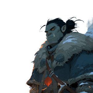 Half-Orc Cleric V4 Vinyl Car Decal Sticker – Waterproof & UV-Resistant 3.4133333333333336"