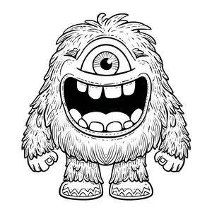 Cute Mapinguari Coloring Vinyl Car Decal Sticker – Waterproof & UV-Resistant 6.826666666666667"