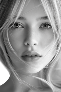 Monochrome Portrait Woman Vinyl Car Decal Sticker – Waterproof & UV-Resistant 8.96"