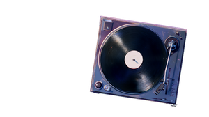 Vintage Turntable Flat Vinyl Car Decal Sticker – Waterproof & UV-Resistant 2.72"