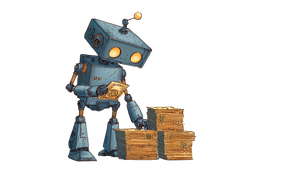 Robot Inspecting Money Vinyl Car Decal Sticker – Waterproof & UV-Resistant 2.773333333333333