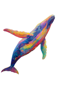 Cosmic Rainbow Whale Vinyl Car Decal Sticker – Waterproof & UV-Resistant 4.4