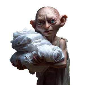 Gollum Holding Sheets Vinyl Car Decal Sticker – Waterproof & UV-Resistant 3.4133333333333336"