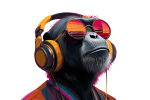 Funky Monkey Graphic Vinyl Car Decal Sticker – Waterproof & UV-Resistant 2.986666666666667"