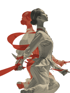 Korean Fencing Women Vinyl Car Decal Sticker – Waterproof & UV-Resistant 4.1066666666666665"