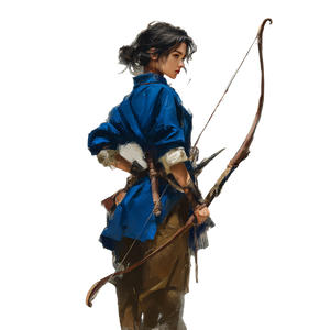 Fantasy Archer Woman V2 Vinyl Car Decal Sticker – Waterproof & UV-Resistant 3.4133333333333336"