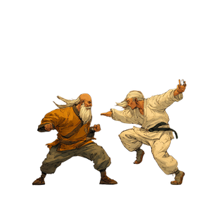 Martial Arts Duel V12 Vinyl Car Decal Sticker – Waterproof & UV-Resistant 3.4133333333333336"
