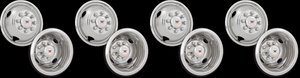 4x Upgrade Your Ford F-350 | Dual Rear Wheel Simulator Set | Fits 17 Inch 8 Lug Wheels | Stainless Steel - Polished Finish