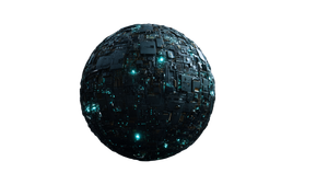 Floating Tech Sphere Vinyl Car Decal Sticker – Waterproof & UV-Resistant 5.4