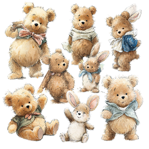 Teddy Bear Clipart V3 Vinyl Car Decal Sticker – Waterproof & UV-Resistant 3.4133333333333336"
