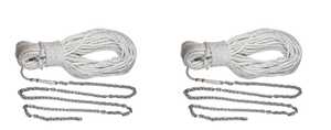 2x Ultimate Lewmar Boat Anchor Rode | White Nylon 200ft | With 20ft Chain and Shackle 2x Ultimate Lewmar Boat Anchor Rode | White Nylon 200ft | With 20ft Chain and Shackle