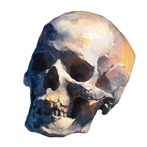 Skull Gouache Painting Vinyl Car Decal Sticker – Waterproof & UV-Resistant 3.4133333333333336"