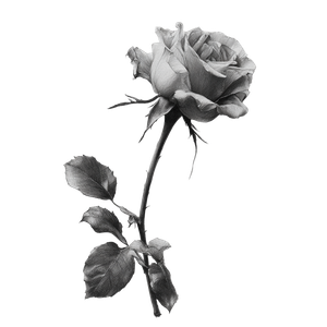 Realistic Pencil Rose Vinyl Car Decal Sticker – Waterproof & UV-Resistant 3.4133333333333336"