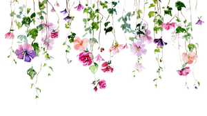 Hanging Flowers Watercolor Vinyl Car Decal Sticker – Waterproof & UV-Resistant 5.4