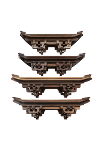 Traditional Wooden Bracket Vinyl Car Decal Sticker – Waterproof & UV-Resistant 4.4
