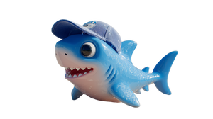 Cute Shark Doll Vinyl Car Decal Sticker – Waterproof & UV-Resistant 2.72"