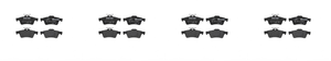4x Brembo D973-8248 Brake Pads | Set of 4 | Low Dust | Premium Stainless-Steel Hardware
