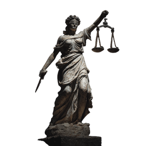 Lady Justice Statue V15 Vinyl Car Decal Sticker – Waterproof & UV-Resistant 6.826666666666667"