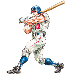 Manga Baseball Batter Vinyl Car Decal Sticker – Waterproof & UV-Resistant 6.826666666666667"