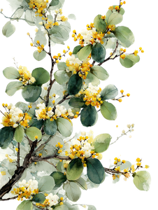 Golden Osmanthus Painting Vinyl Car Decal Sticker – Waterproof & UV-Resistant 4.1066666666666665"