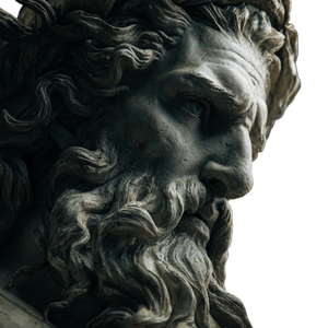 Zeus Marble Sculpture V2 Vinyl Car Decal Sticker – Waterproof & UV-Resistant 3.4133333333333336"